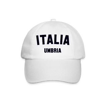 UMBRIEN Umbria Italia Italien Italy - Baseballkappe - Weiß/Weiß - Vorne