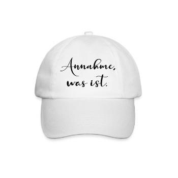 ANNAHME Achtsamkeit - Baseballkappe - Weiß/Weiß - Vorne