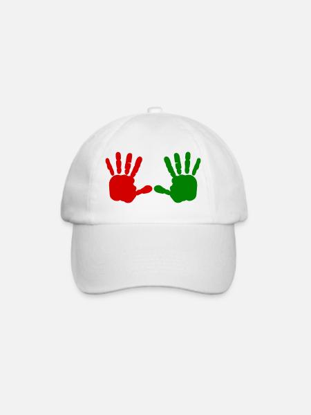 Iran - Iran - Rote hand - blut hand - Baseballkappe - Weiß/Weiß