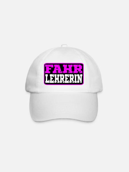 Geschenke für Fahrschullehrerin Fahrlehrerin - Baseballkappe - Weiß/Weiß