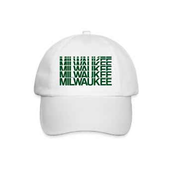 Milwaukee Raster Muster - Baseballkappe - Weiß/Weiß - Vorne