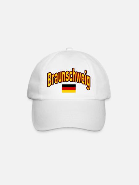 Braunschweig deutschland flagge - Baseballkappe - Weiß/Weiß