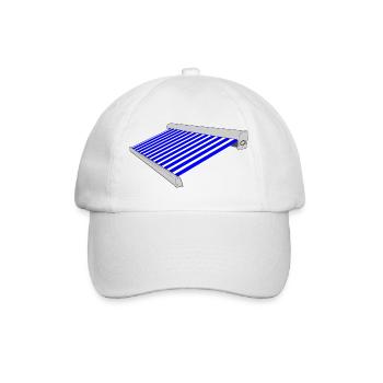 Sonnenschutz blau weiß - Baseballkappe - Weiß/Weiß - Vorne