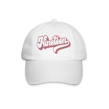 Neunzehn 19. Geburtstag Mädchen Frauen 19 Jahre alt - Baseballkappe - Weiß/Weiß - Vorne