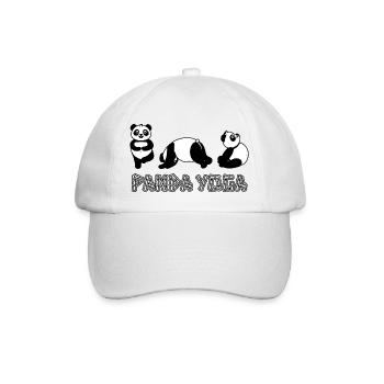 Panda Yoga - Baseballkappe - Weiß/Weiß - Vorne