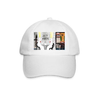 Zeit haben. - Baseballkappe - Weiß/Weiß - Vorne
