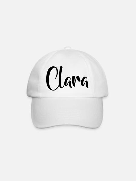 Name - Clara - Baseballkappe - Weiß/Weiß