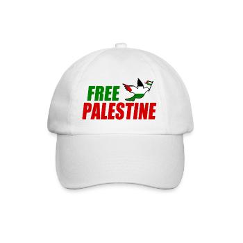 Free palestine - Baseballkappe - Weiß/Weiß - Vorne
