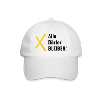 Alle Dörfer bleiben - Baseballkappe - Weiß/Weiß - Vorne