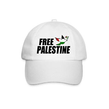 Free palestine - Baseballkappe - Weiß/Weiß - Vorne