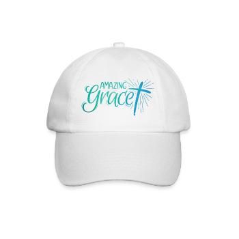 Amazing Grace Lettering - Baseballkappe - Weiß/Weiß - Vorne