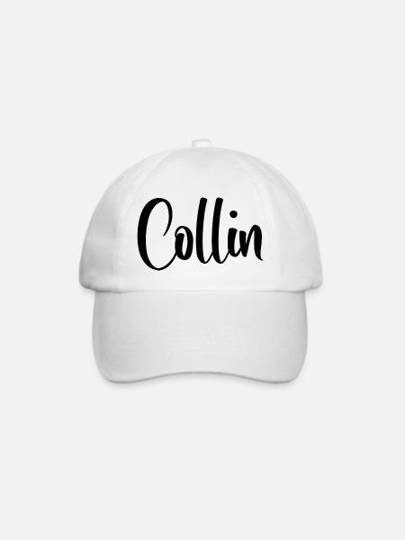 Name - Collin - Baseballkappe - Weiß/Weiß