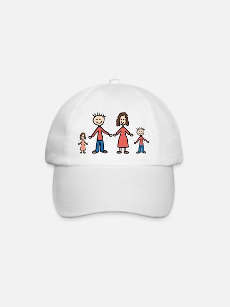 Familie - Baseballkappe - Weiß/Weiß