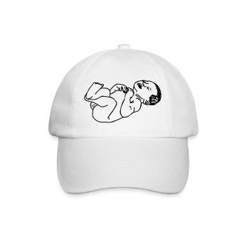 Neugeborenes Baby transparenter Schatten Illustration - Baseballkappe - Weiß/Weiß - Vorne