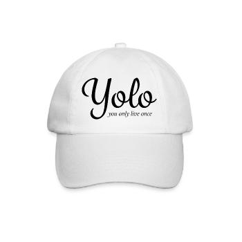 Yolo - Baseballkappe - Weiß/Weiß - Vorne