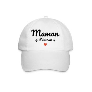 Liebe Mama - Baseballkappe - Weiß/Weiß - Vorne