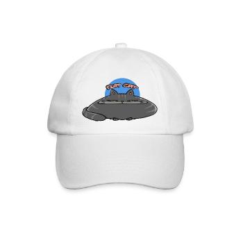 Flache Katze - Baseballkappe - Weiß/Weiß - Vorne