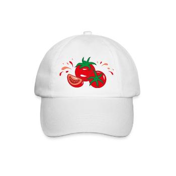 Saftige Tomaten - Baseballkappe - Weiß/Weiß - Vorne