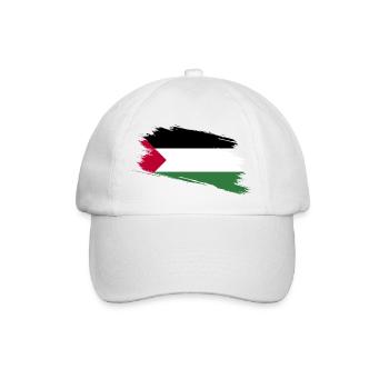 Palästina Flagge - Baseballkappe - Weiß/Weiß - Vorne