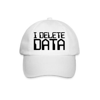 I Delete Data - Baseballkappe - Weiß/Weiß - Vorne