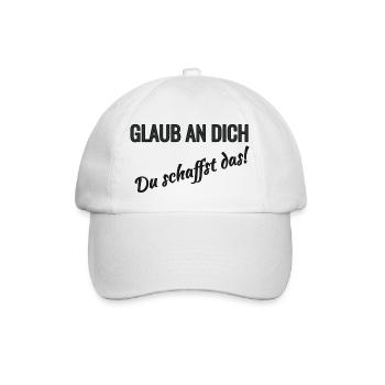 Glaub am dich - Baseballkappe - Weiß/Weiß - Vorne