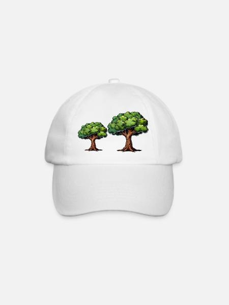 Bäume Baum Natur - Baseballkappe - Weiß/Weiß