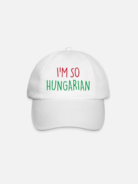 I'M SO HUNGARIAN Ungarisch Ungarn - Baseballkappe - Weiß/Weiß