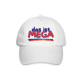 Das ist Mega - Baseballkappe - Weiß/Weiß - Vorne