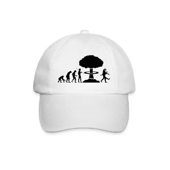 Nukleare Evolution - Baseballkappe - Weiß/Weiß - Vorne