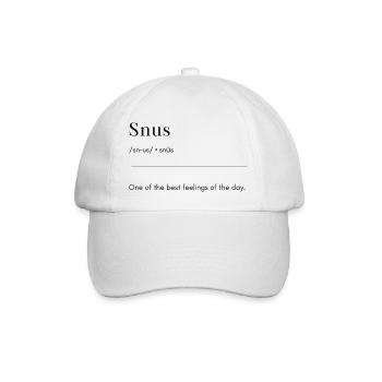 Snus erklärung - Baseballkappe - Weiß/Weiß - Vorne