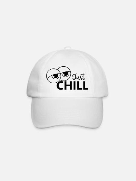 Just Chill / Just Relaxed - Baseballkappe - Weiß/Weiß