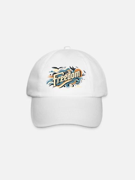 Freiheit - Baseballkappe - Weiß/Weiß