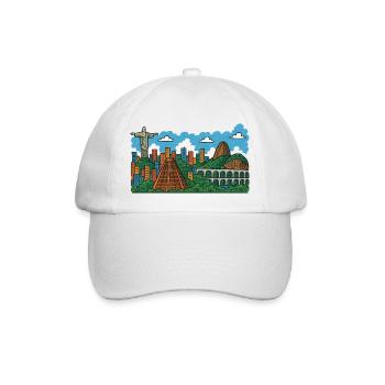 rio de janeiro stadt - Baseballkappe - Weiß/Weiß - Vorne