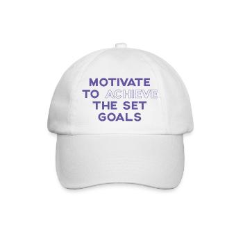 Motivieren, das gesetzte Ziel zu erreichen - Baseballkappe - Weiß/Weiß - Vorne
