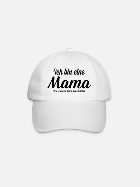 Mama mit Superkraft - Baseballkappe - Weiß/Weiß