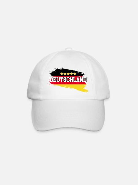 Deutschland 5 Sterne - Baseballkappe - Weiß/Weiß