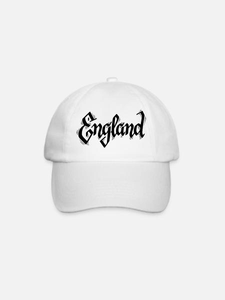 England - Baseballkappe - Weiß/Weiß