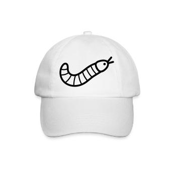 Regenwurm - Baseballkappe - Weiß/Weiß - Vorne