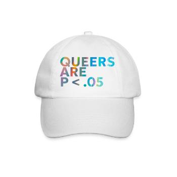 Queers are p < .05 - Baseballkappe - Weiß/Weiß - Vorne