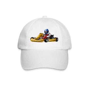 Rennfahrer - Baseballkappe - Weiß/Weiß - Vorne