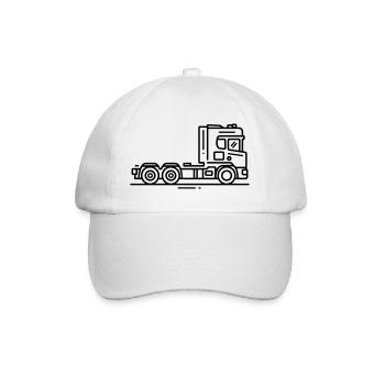 Laster Lkw Fahrzeug - Baseballkappe - Weiß/Weiß - Vorne