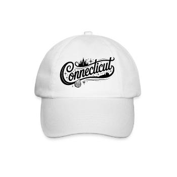 Connecticut - Souvenir USA State Design - Baseballkappe - Weiß/Weiß - Vorne