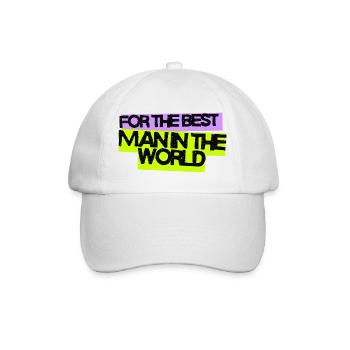 For the best man in the world - Baseballkappe - Weiß/Weiß - Vorne