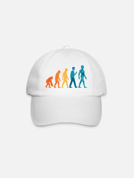 Evolution zum Roboter Outline - Baseballkappe - Weiß/Weiß