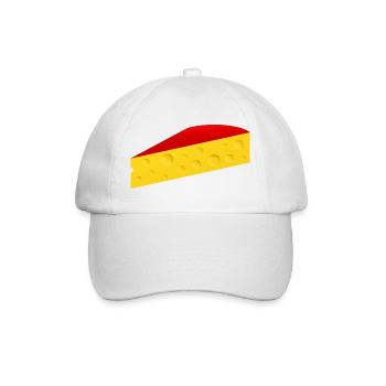 Käseecke mit roter Rinde - Baseballkappe - Weiß/Weiß - Vorne