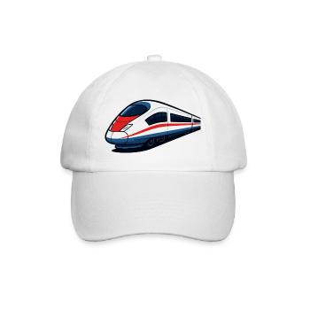 Neonlinien Hochgeschwindigkeitszug - Baseballkappe - Weiß/Weiß - Vorne