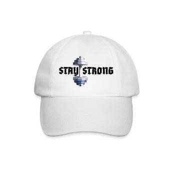 Stay Strong - Fitness Motivation - Baseballkappe - Weiß/Weiß - Vorne