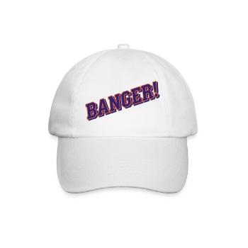 Banger! - Viraler Internetkultur-Humor - Baseballkappe - Weiß/Weiß - Vorne