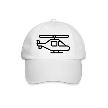 Hubschrauber - Baseballkappe - Weiß/Weiß - Vorne