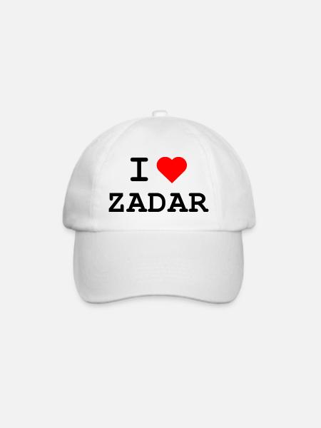 I love Zadar - Ich liebe Zadar Kroatien - Baseballkappe - Weiß/Weiß